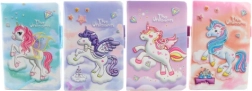 Cuaderno con motivo de unicornio con hojas rayadas