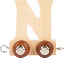 Vagón de madera con la letra N para tren de madera small foot