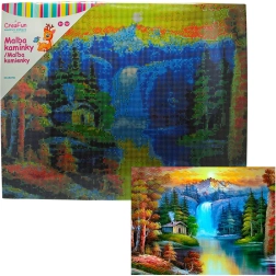 Pintura de diamantes Cascada 40 × 50 cm