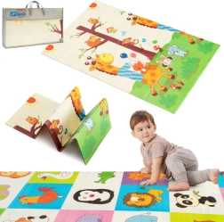 Humbi alfombrilla de espuma XPE plegable y de doble cara 120 × 180 con animales y jirafas