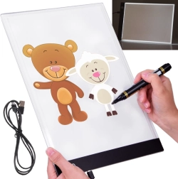 Alfombrilla LED luminosa para dibujar y calcar para niños