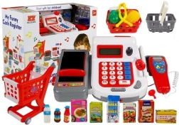 Caja registradora infantil con escáner y carrito de compra