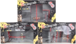 Set de rampas Skatepark con mini skate y bicicleta