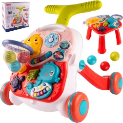 Andador 3 en 1 con baloncesto Dino