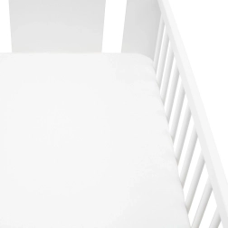 Sábana bajera de jersey para cuna New Baby 120 × 60 blanca