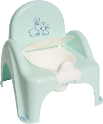 Orinal infantil Tega Baby Little Bunnies color menta mate con recipiente extraíble