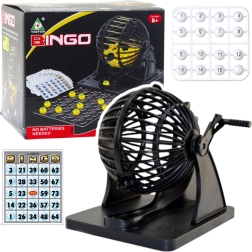 Juego familiar de bingo con máquina de sorteo, 80 bolas y 20 cartones