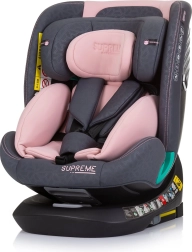 Silla de coche CHIPOLINO Supreme i-Size 40–150 cm con ISOFIX y base giratoria 360° – Flamingo