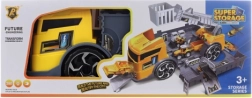 Coche de construcción desplegable con rueda libre y mini excavadoras