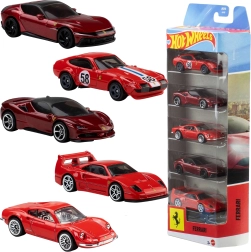 Hot Wheels Ferrari set de 5 cochecitos metálicos 1:64