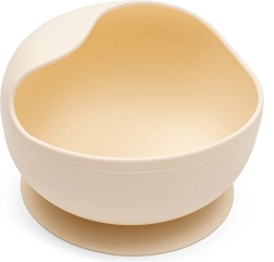 Cuenco infantil de silicona con ventosa NEW BABY beige