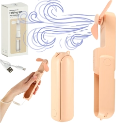 Mini ventilador de mesa plegable USB rosa