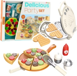 Juego infantil de gofres y pizza con accesorios – utensilios de cocina 23 piezas