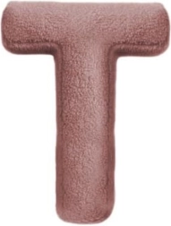 Letra de peluche Mealini T rosa - 1 pieza