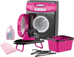 Juego interactivo de electrodomésticos lavadora infantil con luces y sonidos rosa y negra