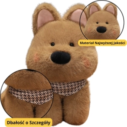 Perro de peluche marrón con pañuelo 25 cm