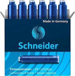 Cartuchos de tinta Schneider azules 6 uds