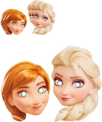 Máscara de papel de carnaval Frozen – set de 6 uds.