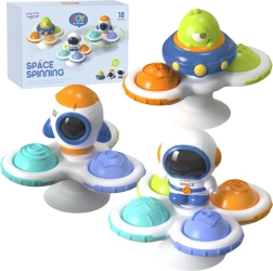 Woopie Baby spinner pop-it cósmico – juguete sensorial, 3 piezas intercambiables
