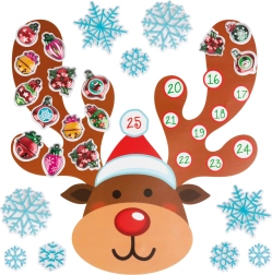 Calendario de Adviento navideño adhesivo de pared