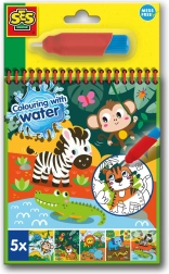 Pintar con agua – libro para colorear safari para niños