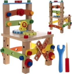 Silla de construcción de madera para niños Kruzzel