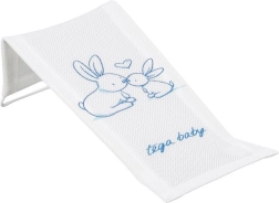 Hamaca de tela para bañera con conejitos, blanca