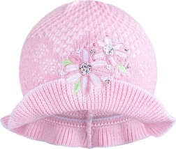 Sombrerito de punto New Baby rosa-blanco