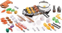 Set de barbacoa infantil con accesorios, luces y sonidos (69 piezas)