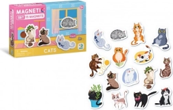 Imanes con motivo de Gatos en caja