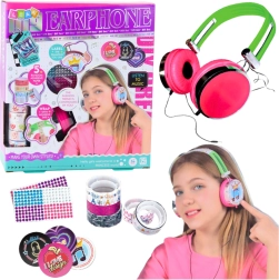 Kit creativo DIY – auriculares de diadema con cable para decorar con pegatinas