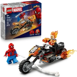 Spider-Man vs. Ghost Rider en moto – set de construcción de acción LEGO Marvel