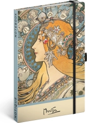 Cuaderno de notas Alfons Mucha – Zodiak, punteado 13 × 21 cm