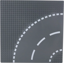 Placa de construcción de carretera con curva 26 x 26 cm