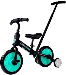Patinete/triciclo infantil 3 en 1 con acabado negro mate