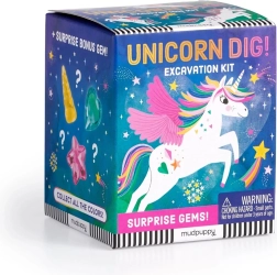 Set arqueológico MUDPUPPY Unicornio – piedra en forma de corazón con gemas