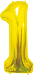 Globo de foil número 1 dorado GoDan 85 cm