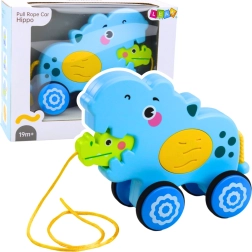 Hipopótamo interactivo de arrastre con sonido azul