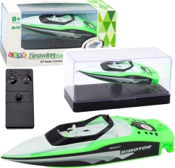 Lancha motora verde teledirigida