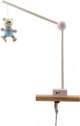 Hess soporte de madera para móvil/carrusel sobre la cuna – rosa, con abrazadera fija