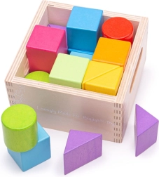 Cubos de madera de colores para niños de Bigjigs Toys