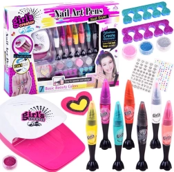 Set infantil para decorar uñas con esmaltes, pegatinas y purpurina
