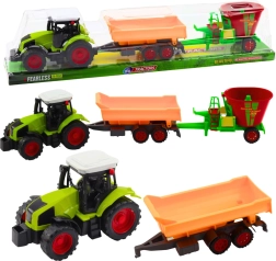 Tractor con remolque volquete y carro mezclador de forraje – set para pequeños granjeros
