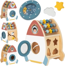 Cohete de madera para niños con actividades TOOKY TOY