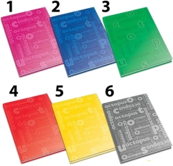 Libro de registro Office A4, 80 hojas, rayado (mix de colores)