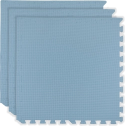 Alfombra de juego de espuma para el suelo HUMBI 180 × 60 cm, grandes puzzles impermeables, segura, 3 uds, azul claro
