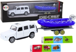 Todoterreno con remolque y lancha motora