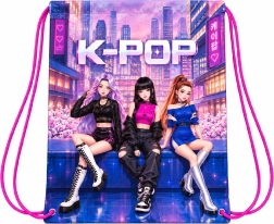 Mochila infantil con cordones K-Pop Demon Hunters rosa