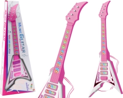 Guitarra eléctrica para niños con luces LED y melodías – rosa