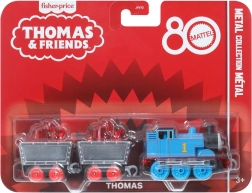 Thomas y sus amigos 80.º aniversario – locomotora metálica con 2 vagones